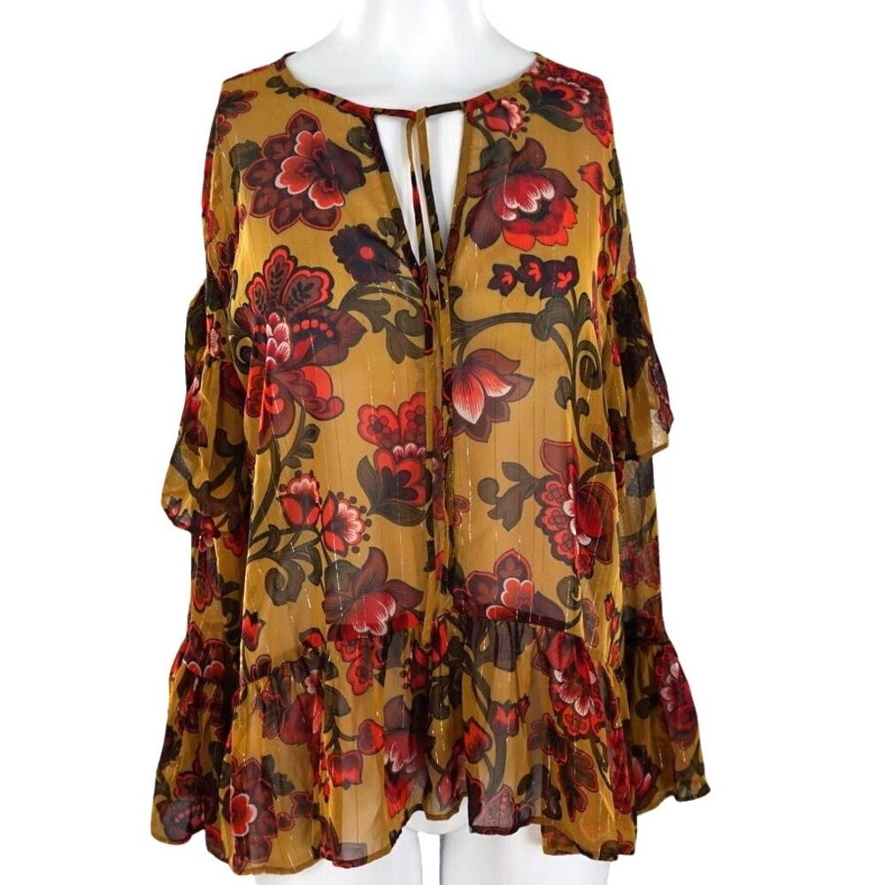 Loft Sheer Floral Top New!